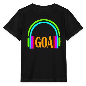 casque goa - T-shirt bio MINI CREATOR Stanley/Stella Enfant - noir - Devant - Mikhail (115cm)