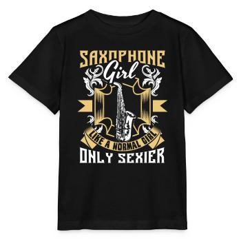 Saxophone Brass Band - T-shirt bio MINI CREATOR Stanley/Stella Enfant - noir - Devant - Mikhail (115cm)