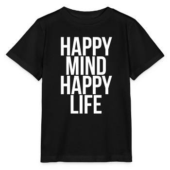 heureux vie heureuse - T-shirt bio MINI CREATOR Stanley/Stella Enfant - noir - Devant - Mikhail (115cm)