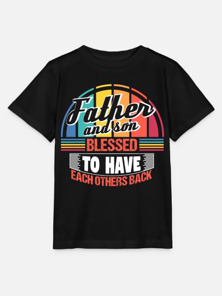 Vater und Sohn Geburt Papa - Stanley/Stella T-shirt MINI CREATOR til børn - sort