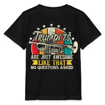 Trompette Trompette Trompette Chapelle Idée Cadeau - T-shirt bio MINI CREATOR Stanley/Stella Enfant - noir - Devant - Mikhail (115cm)