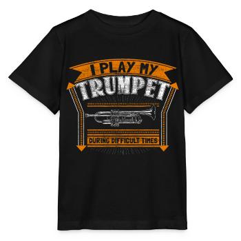 Chapelle des instruments de musique trompette - T-shirt bio MINI CREATOR Stanley/Stella Enfant - noir - Devant - Mikhail (115cm)