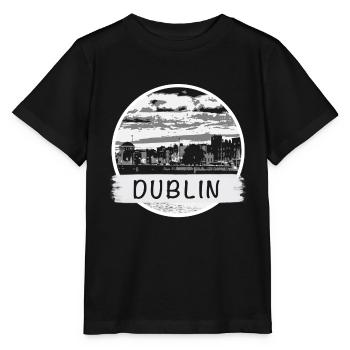 Ville de Dublin - T-shirt bio MINI CREATOR Stanley/Stella Enfant - noir - Devant - Mikhail (115cm)