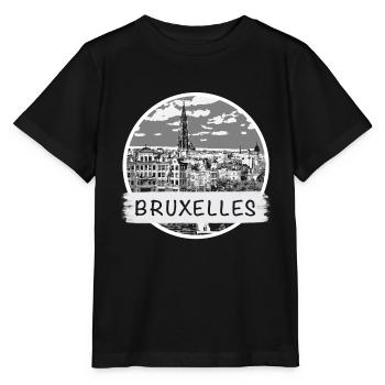 Brüssel City - Stanley/Stella Kinder T-Shirt MINI CREATOR  - Schwarz - Vorne - Mikhail (115cm)
