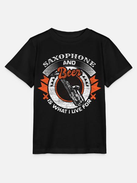 Saxophon Jazz Musiker Geschenk - Stanley/Stella T-shirt MINI CREATOR til børn - sort