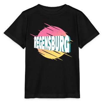 Regensburg Allemagne City Font Vintage Retro - T-shirt bio MINI CREATOR Stanley/Stella Enfant - noir - Devant - Mikhail (115cm)