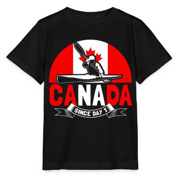 Don de l’État du wapiti du Canada - T-shirt bio MINI CREATOR Stanley/Stella Enfant - noir - Devant - Mikhail (115cm)