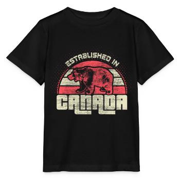 Origine acéricole Canada - T-shirt bio MINI CREATOR Stanley/Stella Enfant - noir - Devant - Mikhail (115cm)