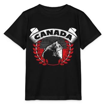 Élan du Canada Pays de naissance - T-shirt bio MINI CREATOR Stanley/Stella Enfant - noir - Devant - Mikhail (115cm)