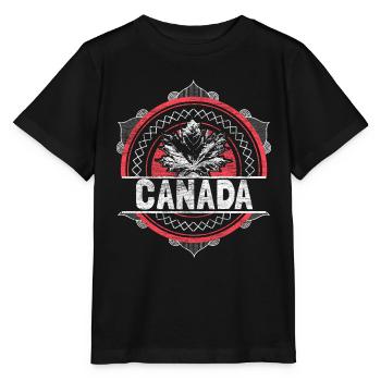 Canada Elk State - T-shirt bio MINI CREATOR Stanley/Stella Enfant - noir - Devant - Mikhail (115cm)