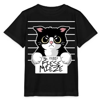 Fiese Mieze - Die böse Katze - Stanley/Stella Kinder T-Shirt MINI CREATOR  - Schwarz - Vorne - Mikhail (115cm)