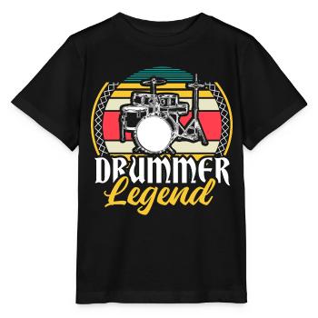 Drums Drumsticks Drumsticks Idée cadeau - T-shirt bio MINI CREATOR Stanley/Stella Enfant - noir - Devant - Mikhail (115cm)