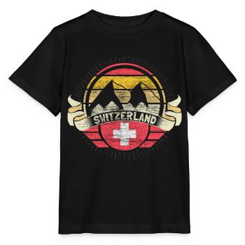 Suisse Etat neutre - T-shirt bio MINI CREATOR Stanley/Stella Enfant - noir - Devant - Mikhail (115cm)