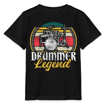Drums Drumsticks Cadeau - T-shirt bio MINI CREATOR Stanley/Stella Enfant - noir - Devant - Mikhail (115cm)