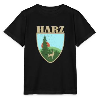 Harz Gebirge - Stanley/Stella Kinder T-Shirt MINI CREATOR  - Schwarz - Vorne - Mikhail (115cm)