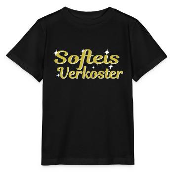 Softeis Verkoster - Stanley/Stella Kinder T-Shirt MINI CREATOR  - Schwarz - Vorne - Mikhail (115cm)