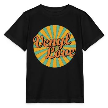 venyl love - Stanley/Stella Kinder T-Shirt MINI CREATOR  - Schwarz - Vorne - Mikhail (115cm)
