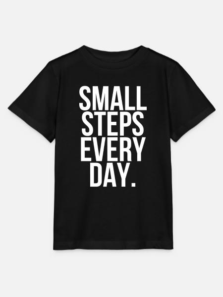 Small steps every day - Stanley/Stella Kinder T-Shirt MINI CREATOR  - Schwarz