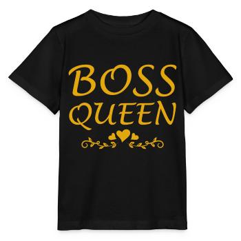 Boss Queen Lady Ladies Gift - Stanley/Stella MINI CREATOR Kids’ T-Shirt - black - Front - Mikhail (115cm)