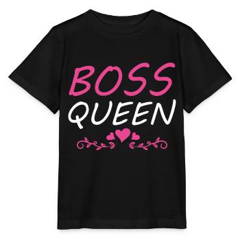 Boss Queen Lady Ladies Gift - Stanley/Stella MINI CREATOR Kids’ T-Shirt - black - Front - Mikhail (115cm)