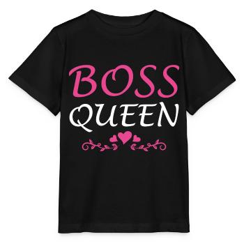 Boss Queen Lady Ladies Gift - Stanley/Stella MINI CREATOR Kids’ T-Shirt - black - Front - Mikhail (115cm)