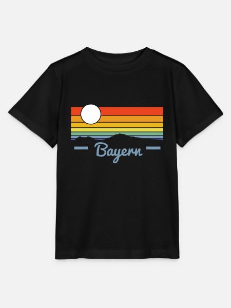 Bayern Sonnenuntergang - Stanley/Stella Kinder T-Shirt MINI CREATOR - Schwarz