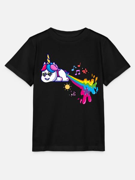 Einhorn,Pupsen,regenbogen, pupsendes einhorn - Stanley/Stella Kinder T-Shirt MINI CREATOR - Schwarz