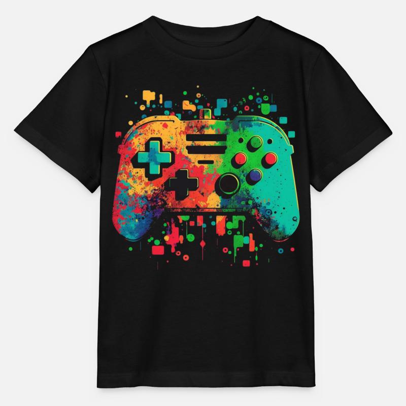 Bunte Konsole - Stanley/Stella Kinder T-Shirt MINI CREATOR  - Schwarz