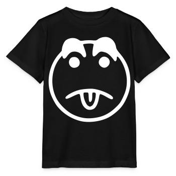 Emoji Skizze traurig weiß - Stanley/Stella Kinder T-Shirt MINI CREATOR  - Schwarz - Vorne - Mikhail (115cm)
