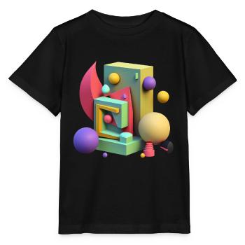 ..3D - T-shirt bio MINI CREATOR Stanley/Stella Enfant - noir - Devant - Mikhail (115cm)