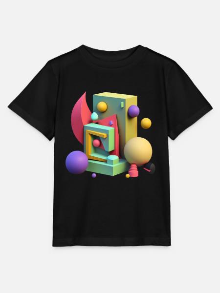 3D - Stanley/Stella Kinder T-Shirt MINI CREATOR - Schwarz