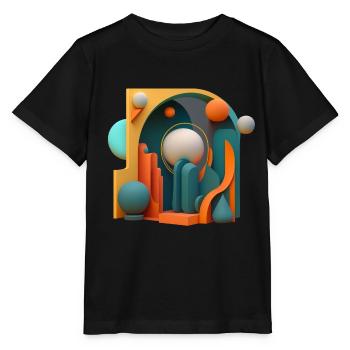 ..3D - T-shirt bio MINI CREATOR Stanley/Stella Enfant - noir - Devant - Mikhail (115cm)