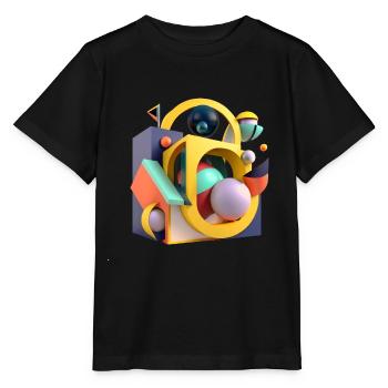 ..3D - T-shirt bio MINI CREATOR Stanley/Stella Enfant - noir - Devant - Mikhail (115cm)