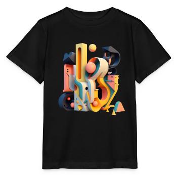 ..3D - T-shirt bio MINI CREATOR Stanley/Stella Enfant - noir - Devant - Mikhail (115cm)