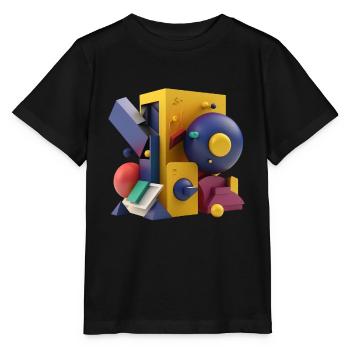 ..3D - T-shirt bio MINI CREATOR Stanley/Stella Enfant - noir - Devant - Mikhail (115cm)