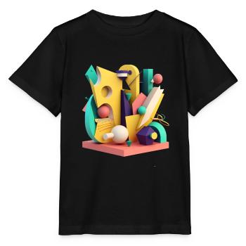 ..3D - T-shirt bio MINI CREATOR Stanley/Stella Enfant - noir - Devant - Mikhail (115cm)