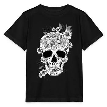 Cadeau d’art floral floral esthétique - T-shirt bio MINI CREATOR Stanley/Stella Enfant - noir - Devant - Mikhail (115cm)