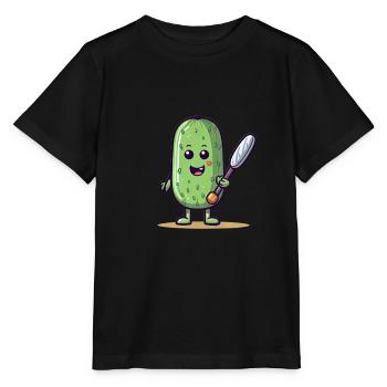 Pickleball Picklepaddle Pickle Sport - Stanley/Stella MINI CREATOR Kids’ T-Shirt - black - Front - Mikhail (115cm)