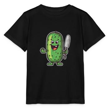 Pickleball Picklepaddle Pickle Sport - Stanley/Stella MINI CREATOR Kids’ T-Shirt - black - Front - Mikhail (115cm)
