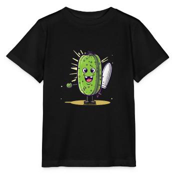 Pickleball Picklepaddle Pickle Sport - Stanley/Stella MINI CREATOR Kids’ T-Shirt - black - Front - Mikhail (115cm)