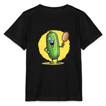 Pickleball Picklepaddle Pickle Sport - Stanley/Stella MINI CREATOR Kids’ T-Shirt - black - Front - Mikhail (115cm)