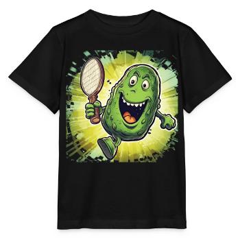 Pickleball Picklepaddle Pickle Sport - Stanley/Stella MINI CREATOR Kids’ T-Shirt - black - Front - Mikhail (115cm)