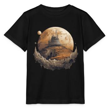 Vie futuriste sur les planètes - T-shirt bio MINI CREATOR Stanley/Stella Enfant - noir - Devant - Mikhail (115cm)