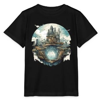 Futuristisch Leben auf Planeten - Stanley/Stella Kinder T-Shirt MINI CREATOR  - Schwarz - Vorne - Mikhail (115cm)
