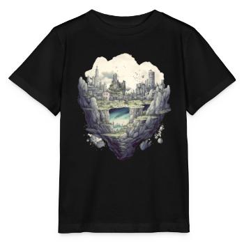 Futuristisch Leben auf Planeten - Stanley/Stella Kinder T-Shirt MINI CREATOR  - Schwarz - Vorne - Mikhail (115cm)