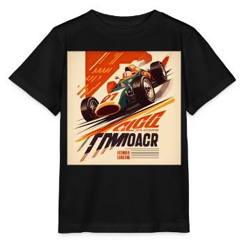 Retro Car Poster Vintage Car Old School - Stanley/Stella MINI CREATOR Kids’ T-Shirt - black - Front - Mikhail (115cm)