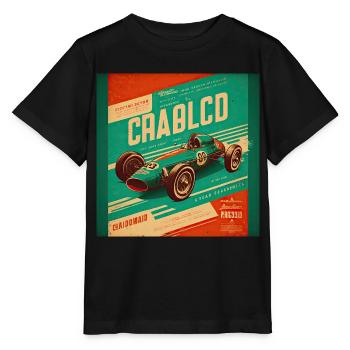 Retro Car Poster Vintage Car Old School - Stanley/Stella MINI CREATOR Kids’ T-Shirt - black - Front - Mikhail (115cm)