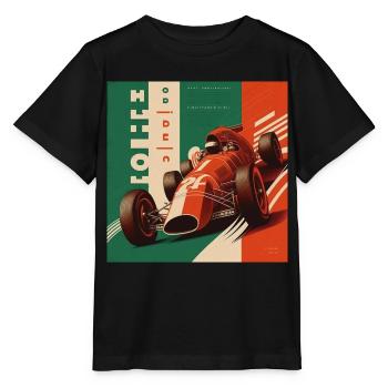 Retro Car Poster Vintage Car Old School - Stanley/Stella MINI CREATOR Kids’ T-Shirt - black - Front - Mikhail (115cm)