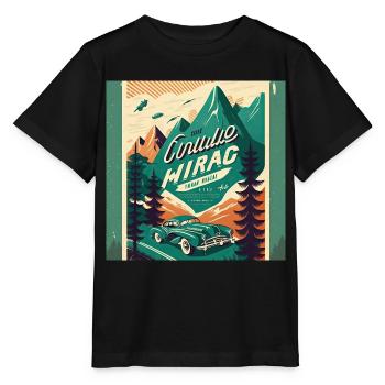 Retro Car Poster Vintage Car Old School - Stanley/Stella MINI CREATOR Kids’ T-Shirt - black - Front - Mikhail (115cm)