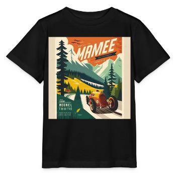 Retro Car Poster Vintage Car Old School - Stanley/Stella MINI CREATOR Kids’ T-Shirt - black - Front - Mikhail (115cm)